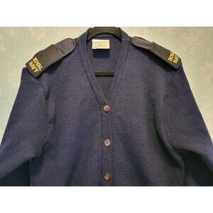 British Royal Navy Cardigan Universal Womens Med Blue Sweater Soldier Military